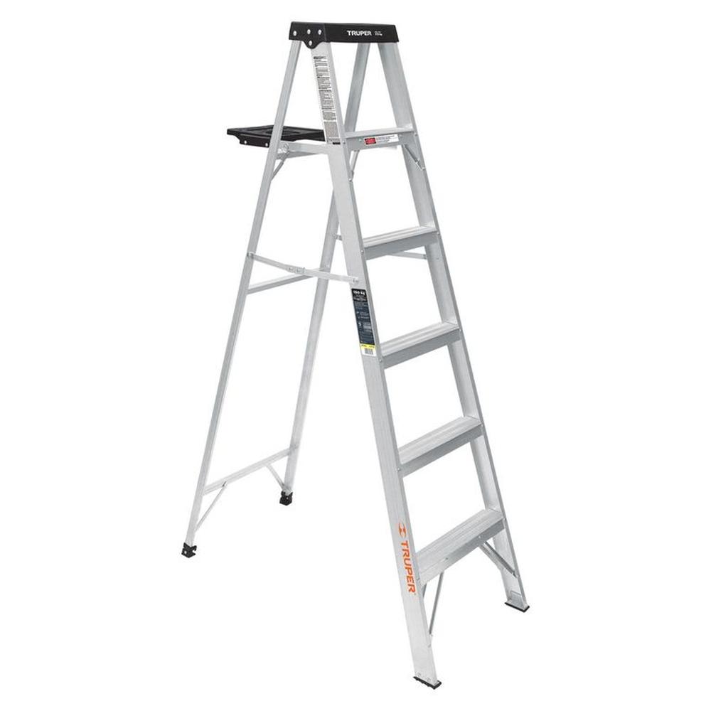 Escalera tipo tijera 5 peldaños soporta 150Kg Truper 16743