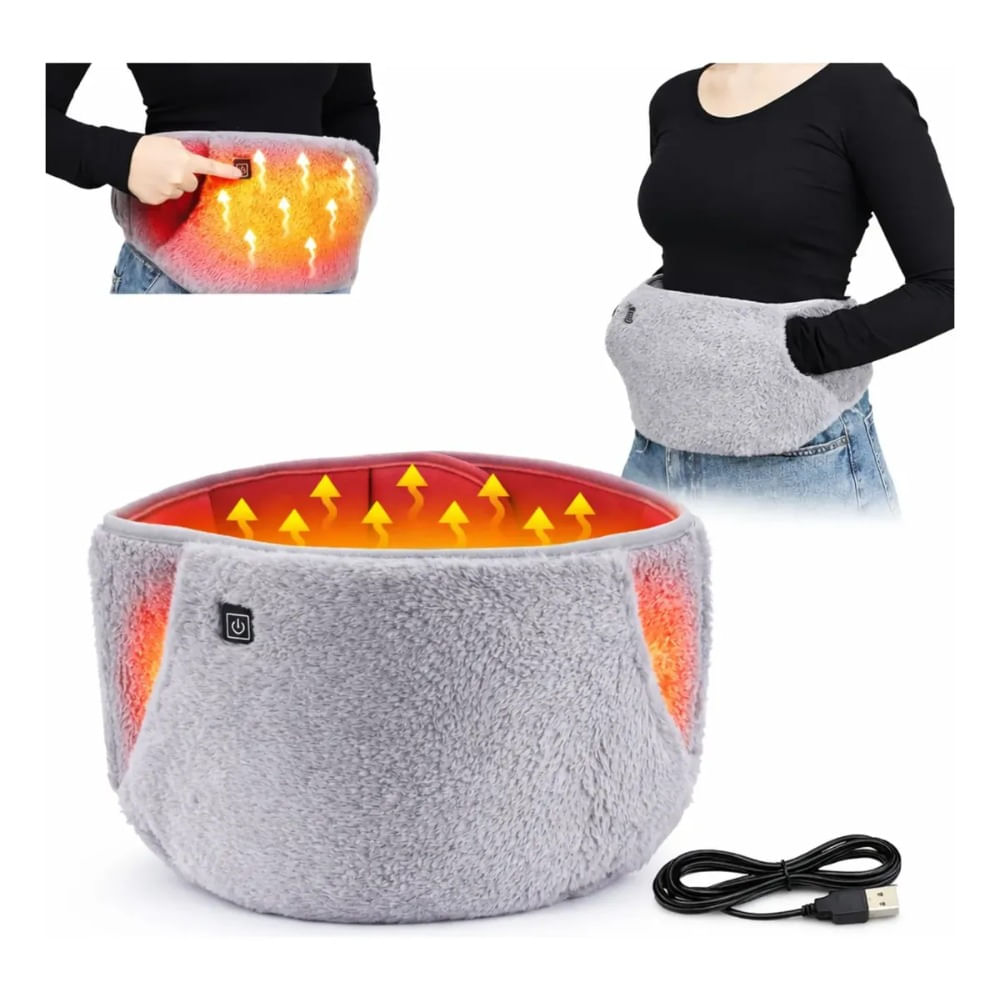 Cinturón Térmico Menstrual Para Dolor Y Cólicos Gris