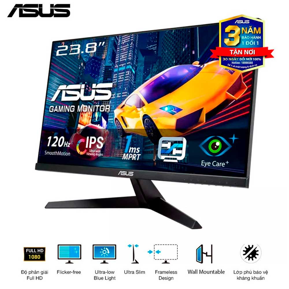 Monitor ASUS VY249HGR Eye Care 24 FHD 1920 x 1080 IPS 120Hz 1ms