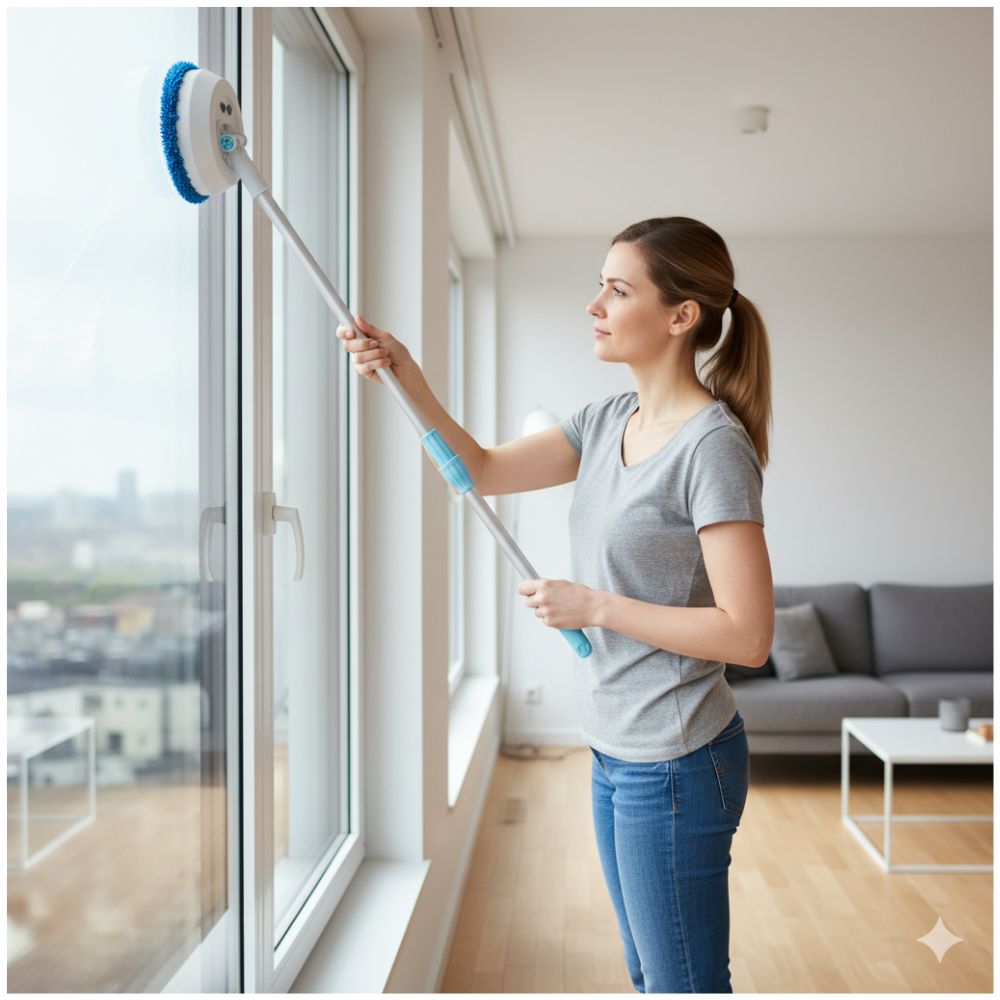 Limpiador Inalámbrico Multifuncional Trapeador Eléctrico Giratorio - Blanco