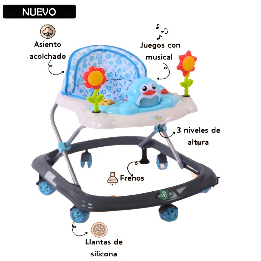 Andador Para Bebé Musical Pinguino Celeste Andador Para Bebé Musical Pinguino Celeste