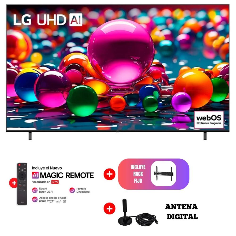 TELEVISOR 75'' LG UHD 4K 75UA8050PSA  THINQ AI 2025 - Ant -  Rack Fijo - Magic