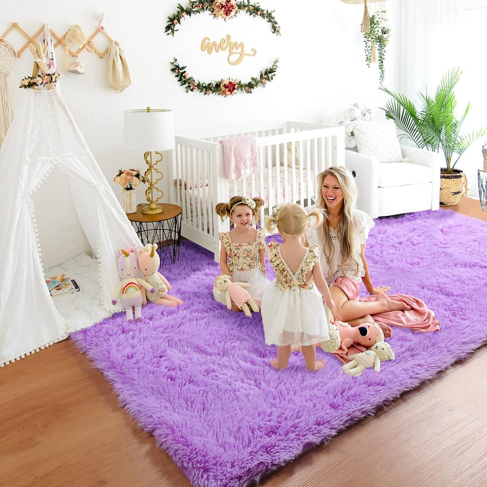 Alfombra Aafelpada de 165cm x 105cm Morado