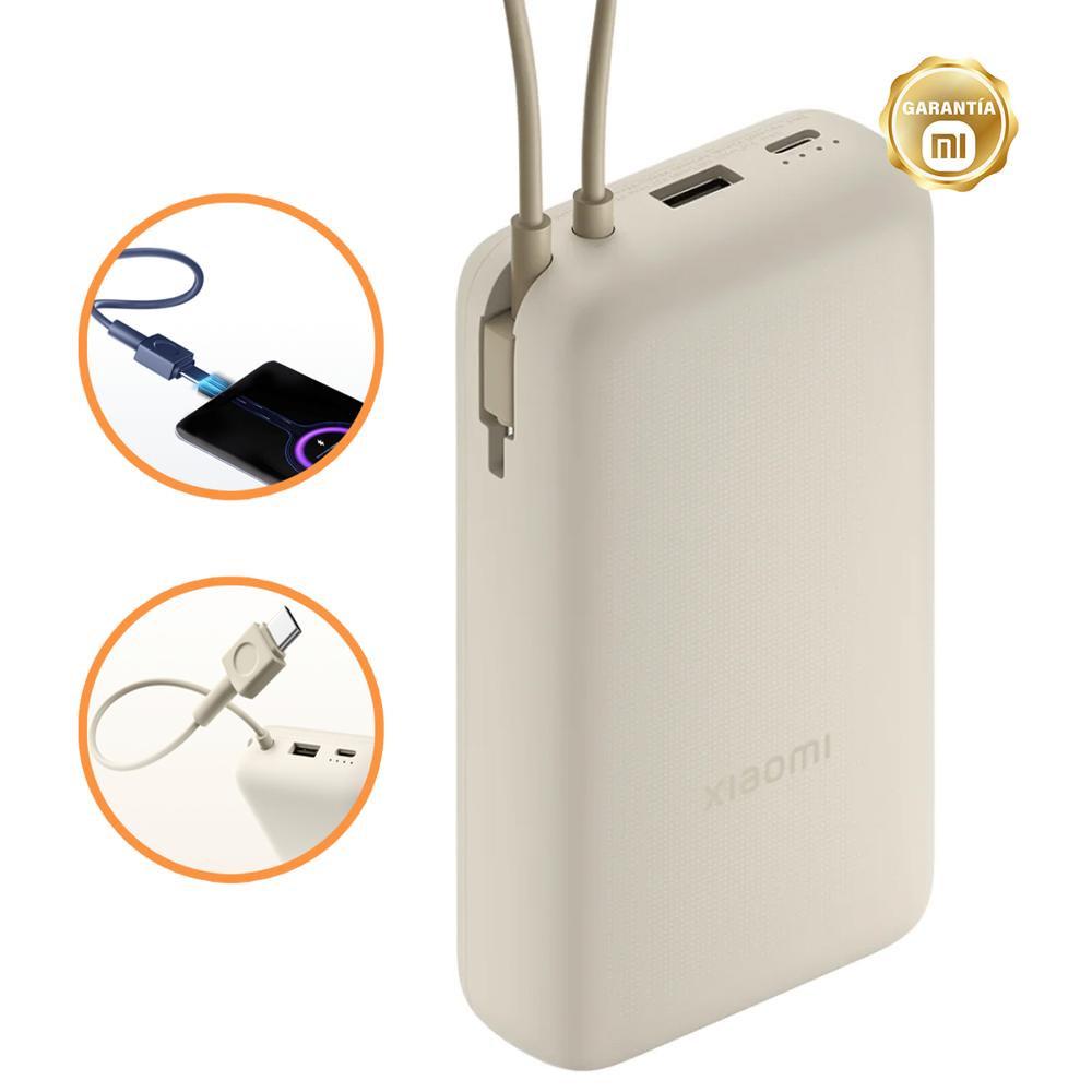 Power Bank Xiaomi 20000 mAh 33W beige con cable GL