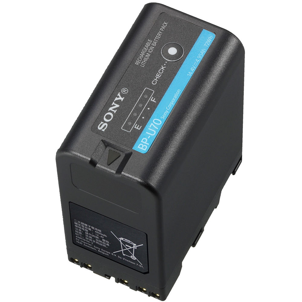 Batería de Litio Sony BP-U70 para Cámaras Selectas (FS7, Etc.) - Capacidad de 72Wh, Comunicación con 1516158-REG Batería de Litio Sony BP-U70 para Cámaras Selectas (FS7, Etc.) - Capacidad de 72Wh, Comunicación con 1516158-REG