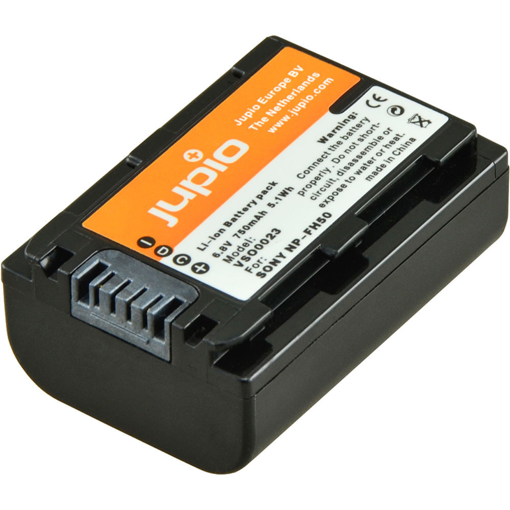Batería de Litio Jupio NP-FH50 (6.8V, 750mAh) - Reemplazo Compatible con Cámaras Sony 1563350-REG Batería de Litio Jupio NP-FH50 (6.8V, 750mAh) - Reemplazo Compatible con Cámaras Sony 1563350-REG