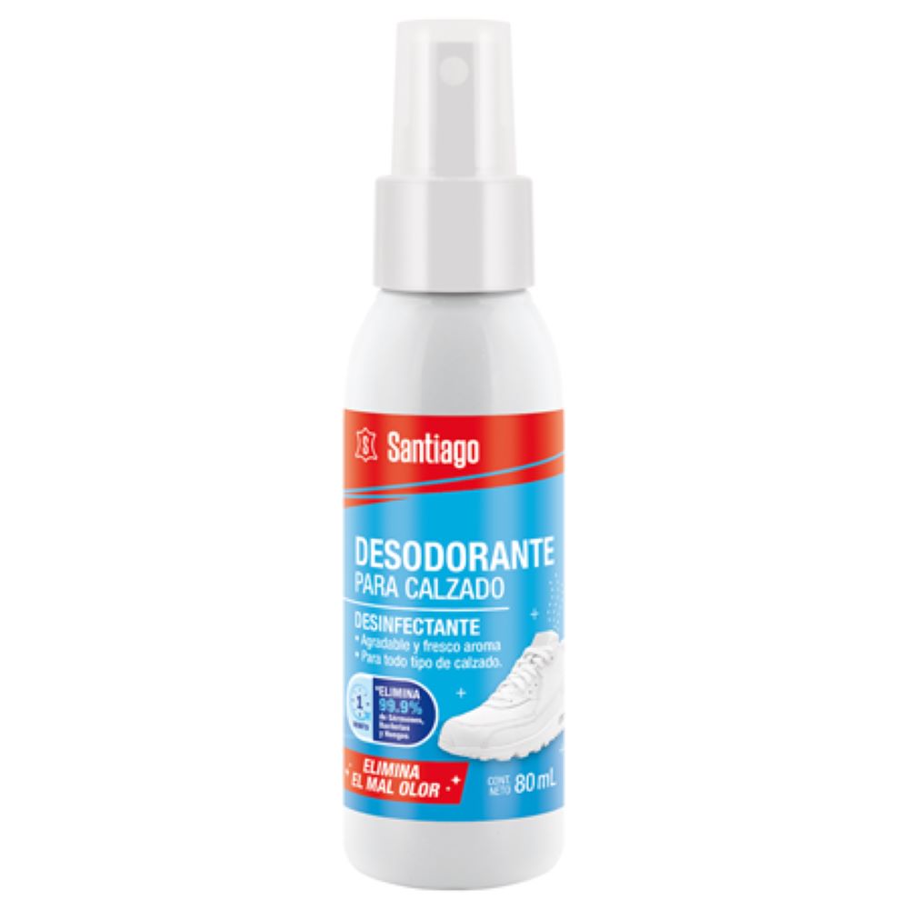 Desodorante para Calzado Desinfectante SANTIAGO Frasco 80ml