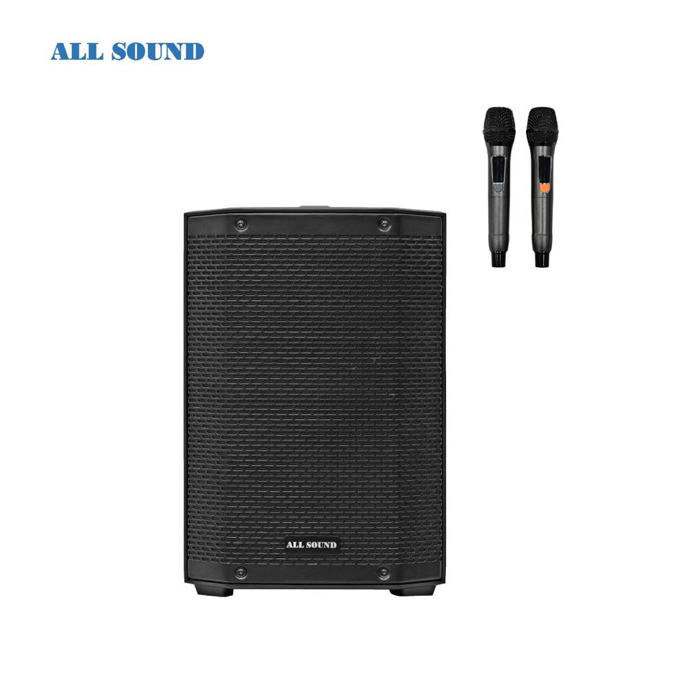 PARLANTE ALL SOUND DE 8 PULG. BATERIA RECARGABLE CON FUNCION OTG Y 2 MICROFONOS UHF