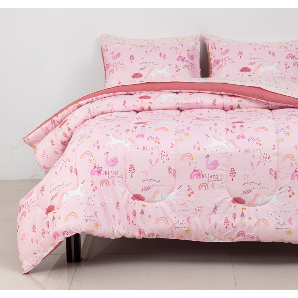 Set Edredon OI26 Micro Print Niña Princesa