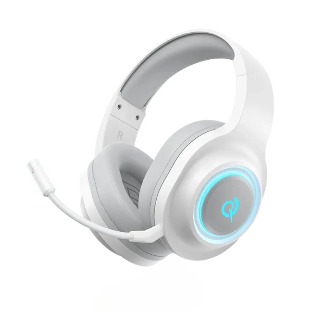 Audífonos Inalámbricos Gamer Qcy Heroad V200 Blanco Triple Conexión Bluetooth