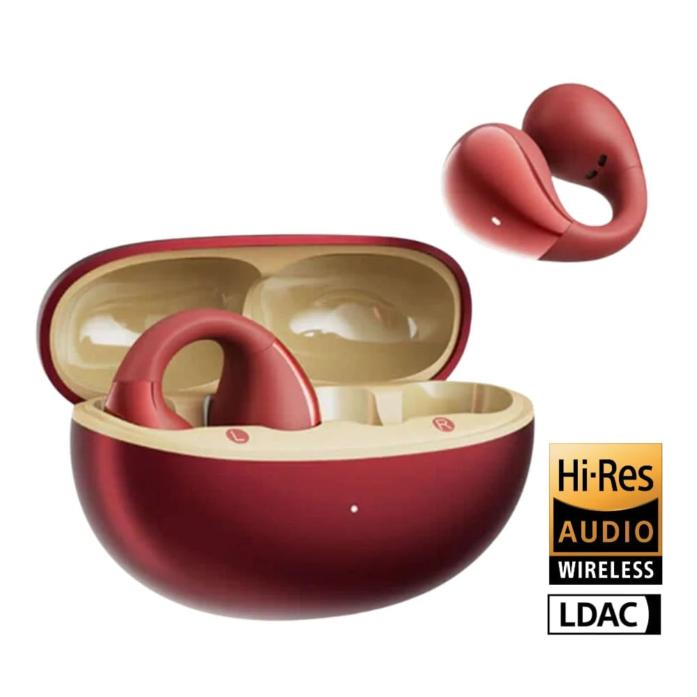 Auriculares Inalámbricos QCY Crossky C30S Rojo Oido Abierto, Bluetooth 6.0