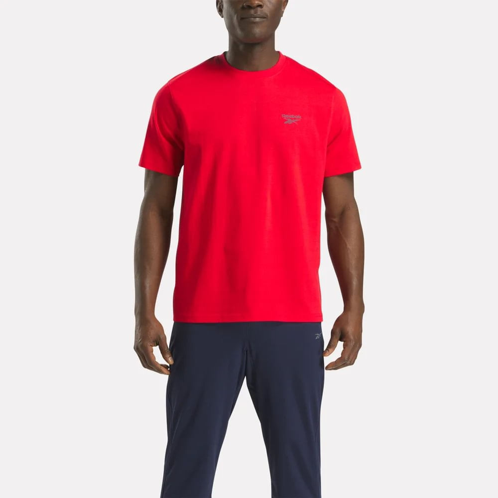 Polo Deportivo Reebok Hombre Cody Logo Crew Tee Rojo