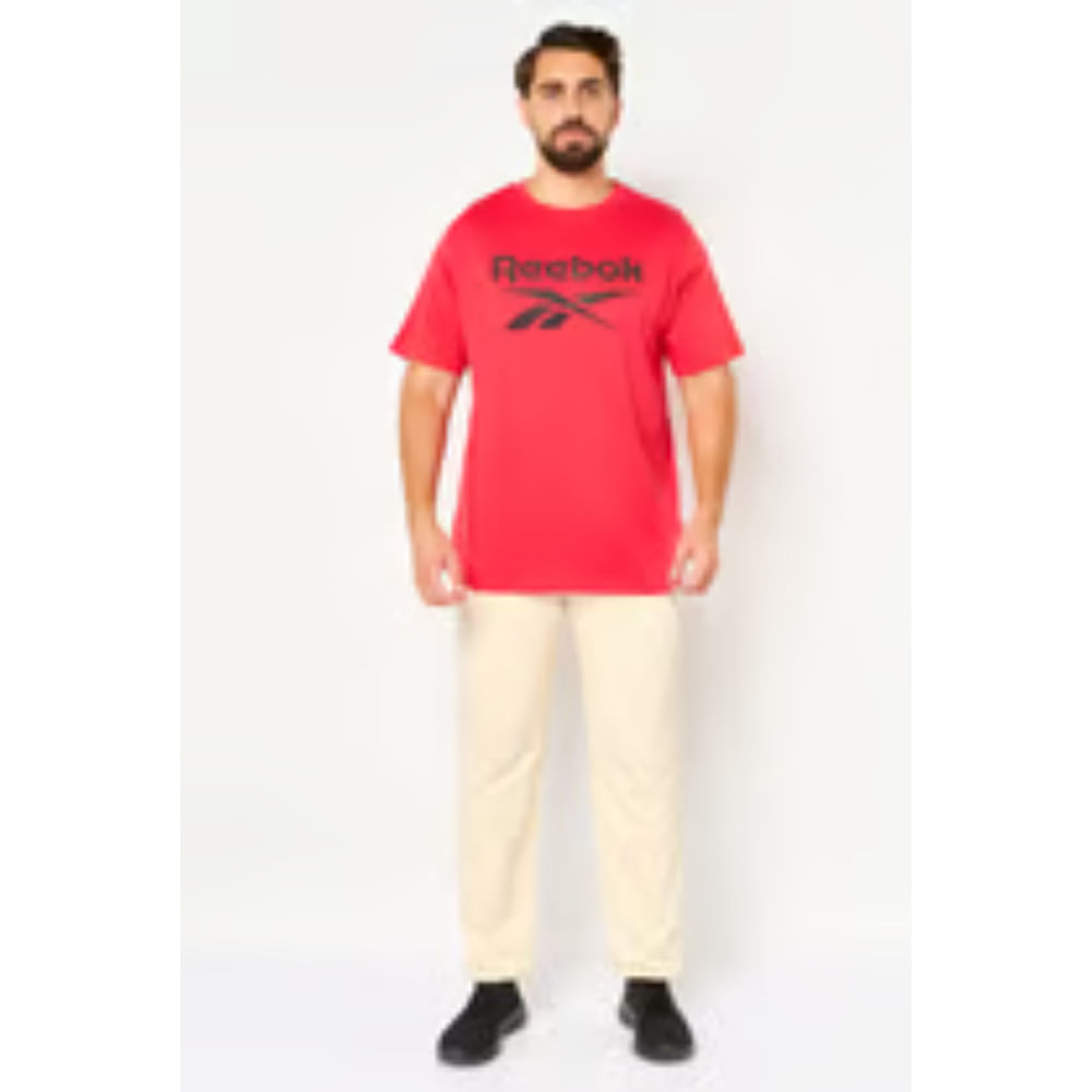 Polo Deportivo Reebok Hombre Big Logo Tee Rojo