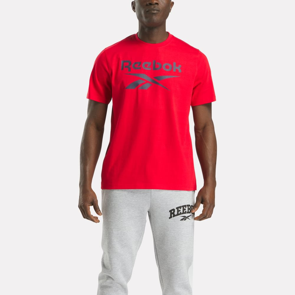 Polo Deportivo Reebok Hombre Chad B Logo Crew Tee Rojo