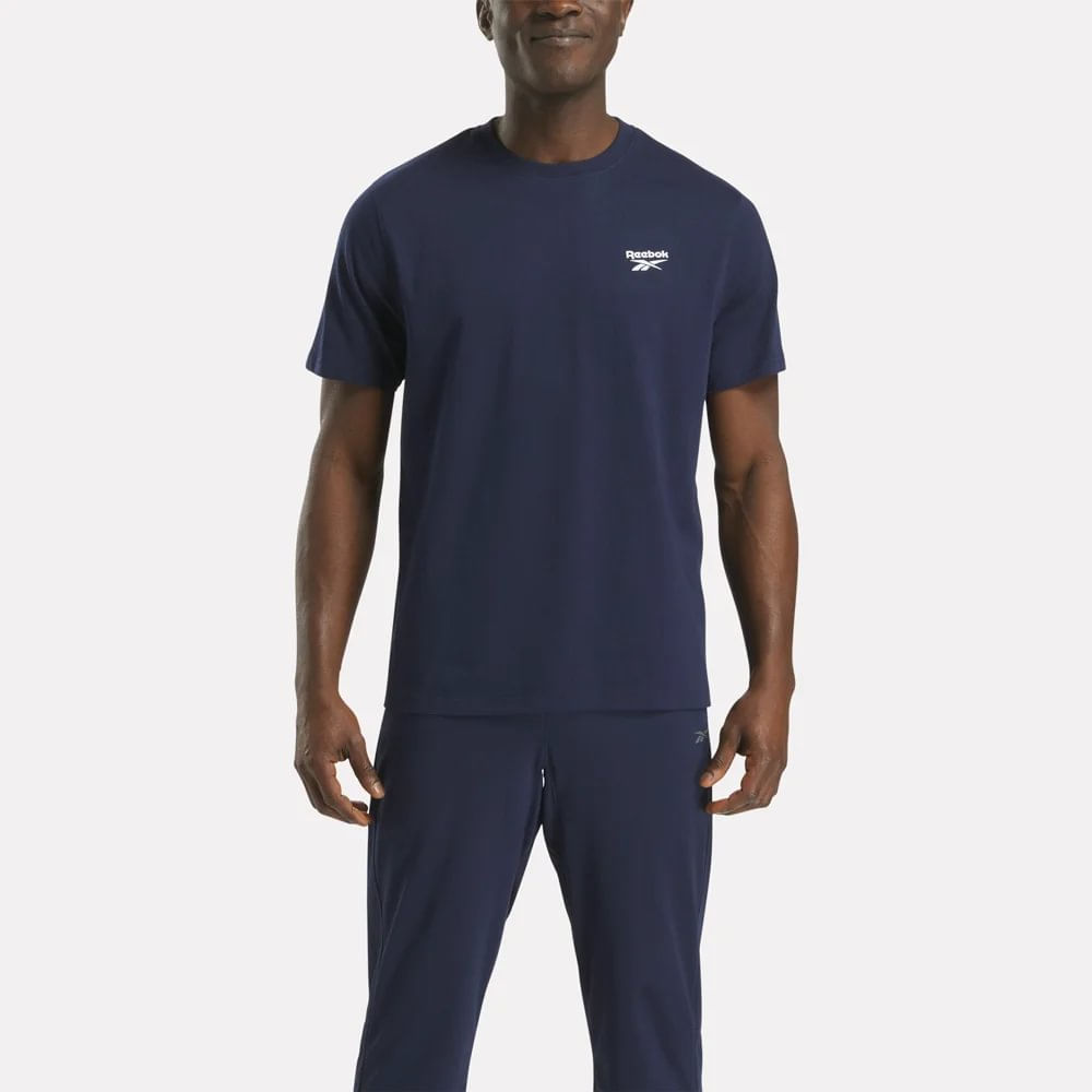 Polo Deportivo Reebok Hombre Cody Logo Crew Tee Navy