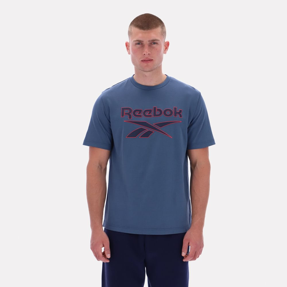 Polo Deportivo Reebok Hombre Andy Ss Tee Azul