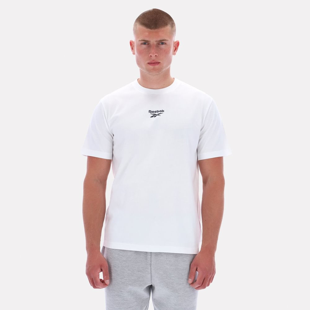Polo Deportivo Reebok Hombre Adrian Ss Crew Tee Blanco