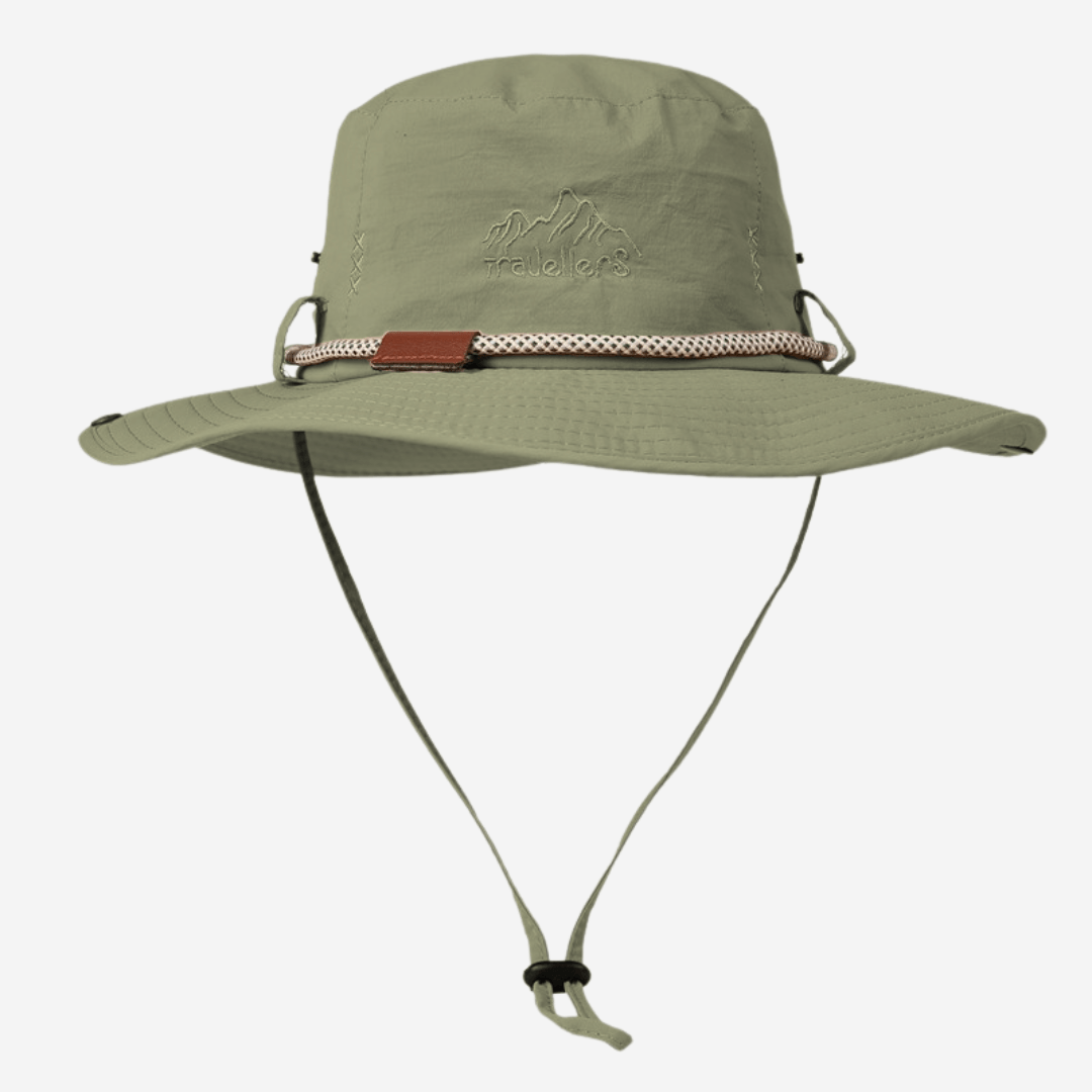 Travellers Cordón Sombrero Safari de pesca - Verde