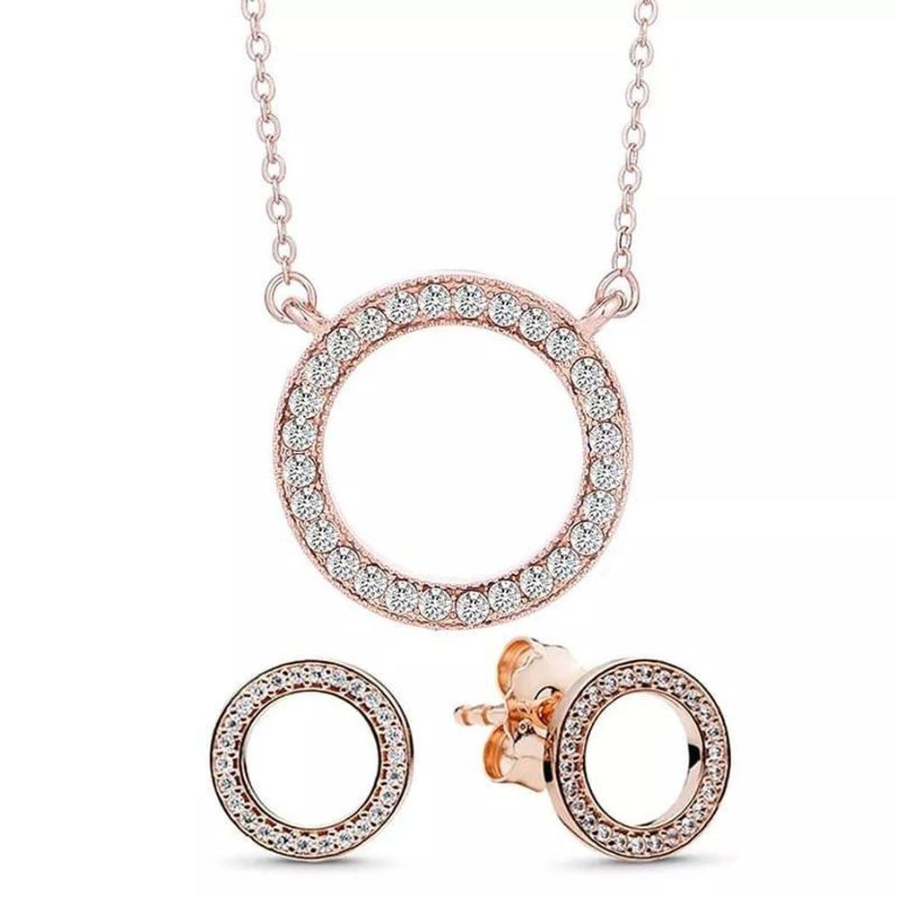 Pack de Joyas Circular Collar y Aretes - Genieka.