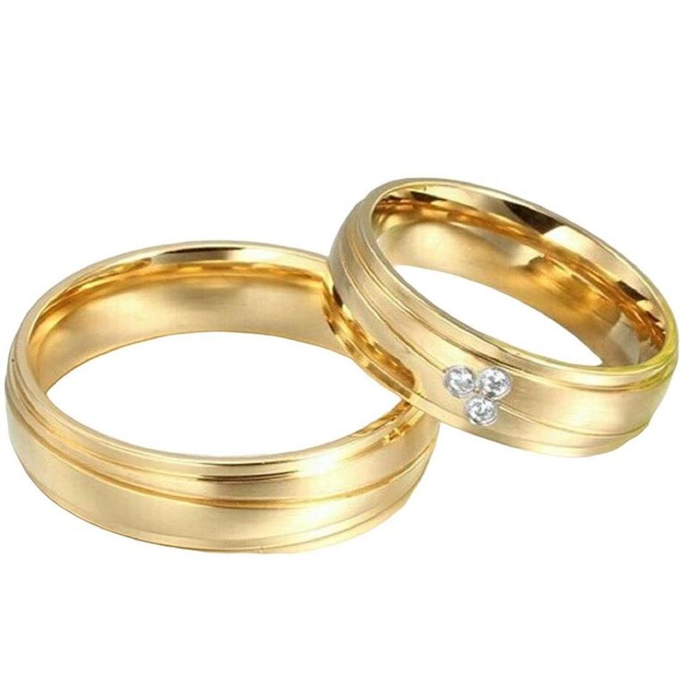 Aro Alianzas Matrimonio Deluxe Hombre Bañado Oro 18K Genieka