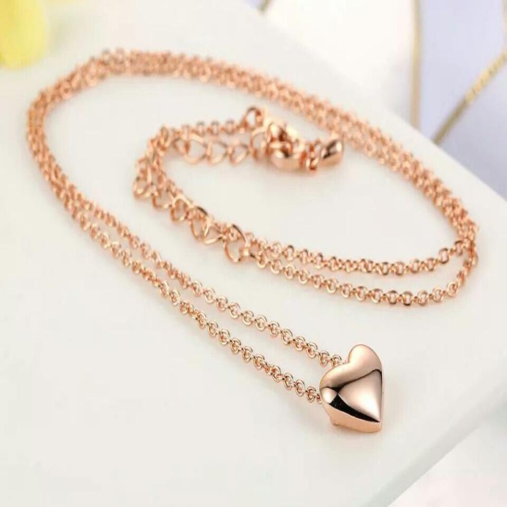 Collar Passionate Heart Dorado Novia Regalo San Valentín Genieka