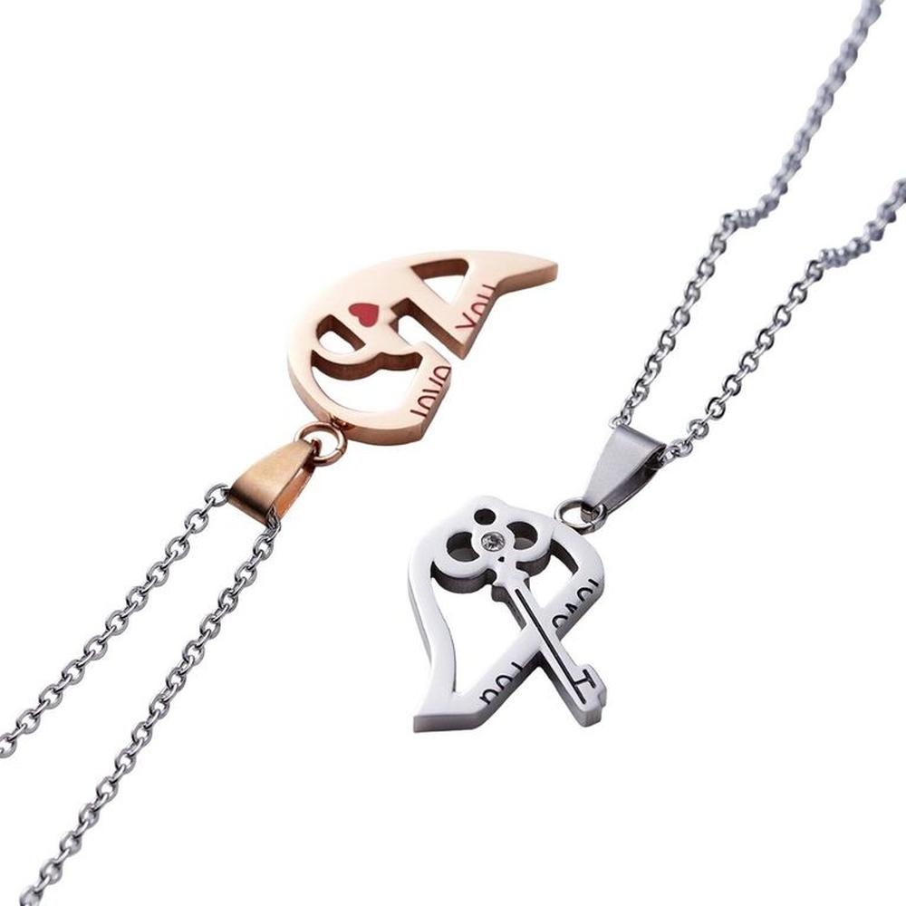 Set de Collares Llave de Amor Enamorados Parejas Novios Genieka