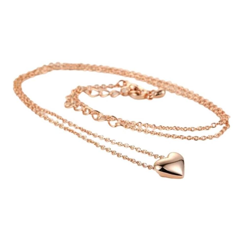 Collar Passionate Heart Dorado San Valentín Novia Regalo Genieka