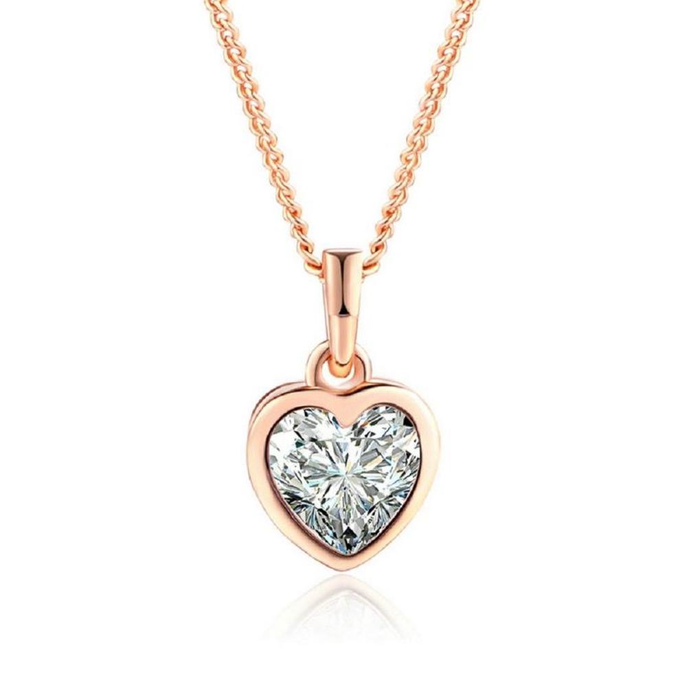 Collar Crystal Heart Enamorada Novia Regalo Día de la Madre