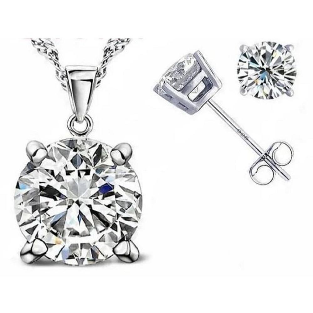 Set de Joyas Shiny Crystal Squar Collar +Aretes  San Valentín Genieka