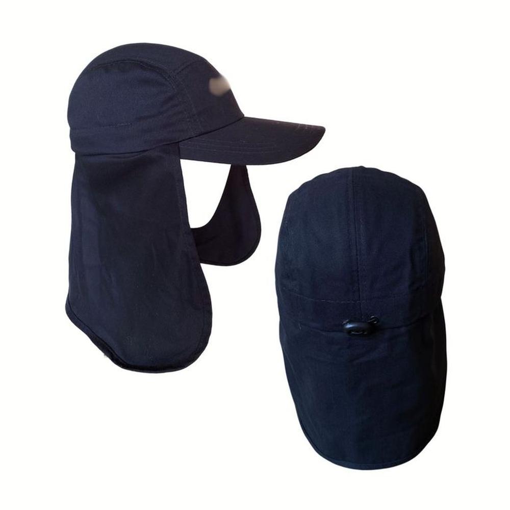 Sombrero Gorro Alta Proteccion Sol Cubre Nuca -  Azul Marino