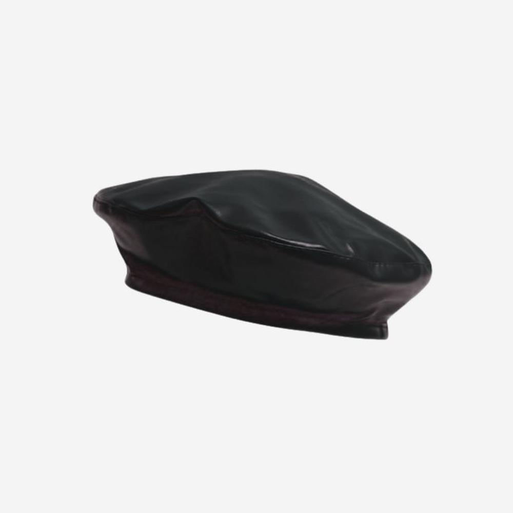 Boina Artista Francesa en Cuerina - Negro