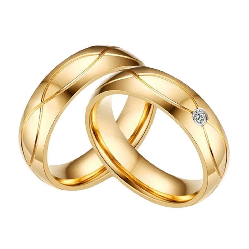 Anillo Matrimonio Alianzas AllLuxury Mujer Bañado Oro18K Novia Genieka