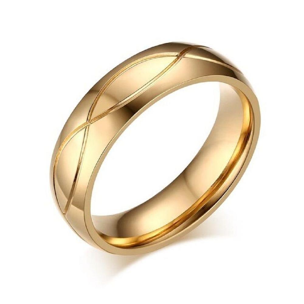 Anillo de Matrimonio Alianzas All Luxury Hombre Bañado Oro 18K Genieka