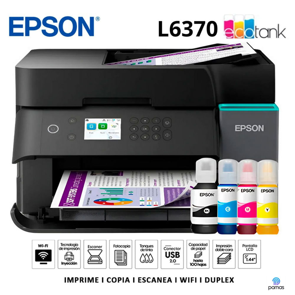 IMPRESORA EPSON L6370 ETHERNET WIFI DUPLEX  ADF