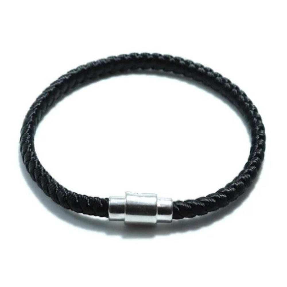 Pulsera Minimalista Para Hombre Con Imán - 23 cm - Negro