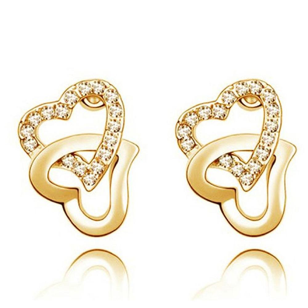 Aretes Two Hearts Regalo Navidad - Genieka