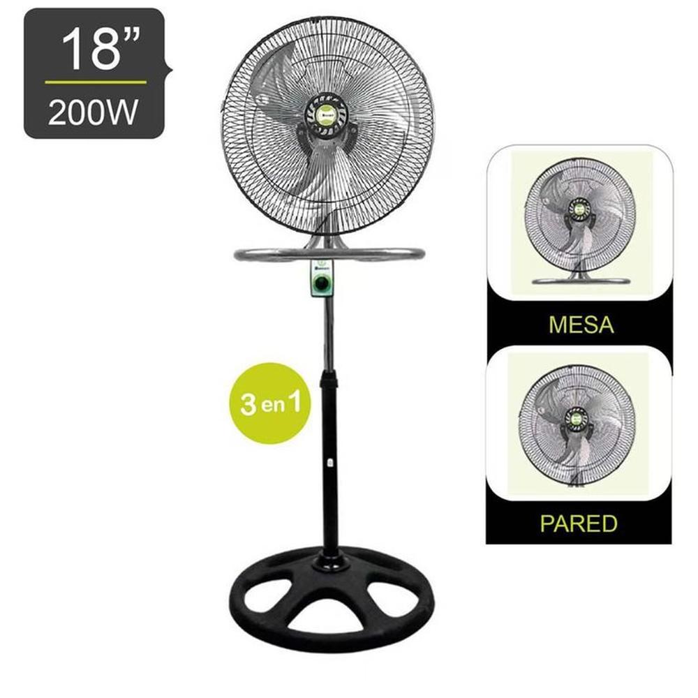 Ventilador Pedestal De 18 Pulgadas 200 W BK-8218VI Negro Ventilador Pedestal De 18 Pulgadas 200 W BK-8218VI Negro