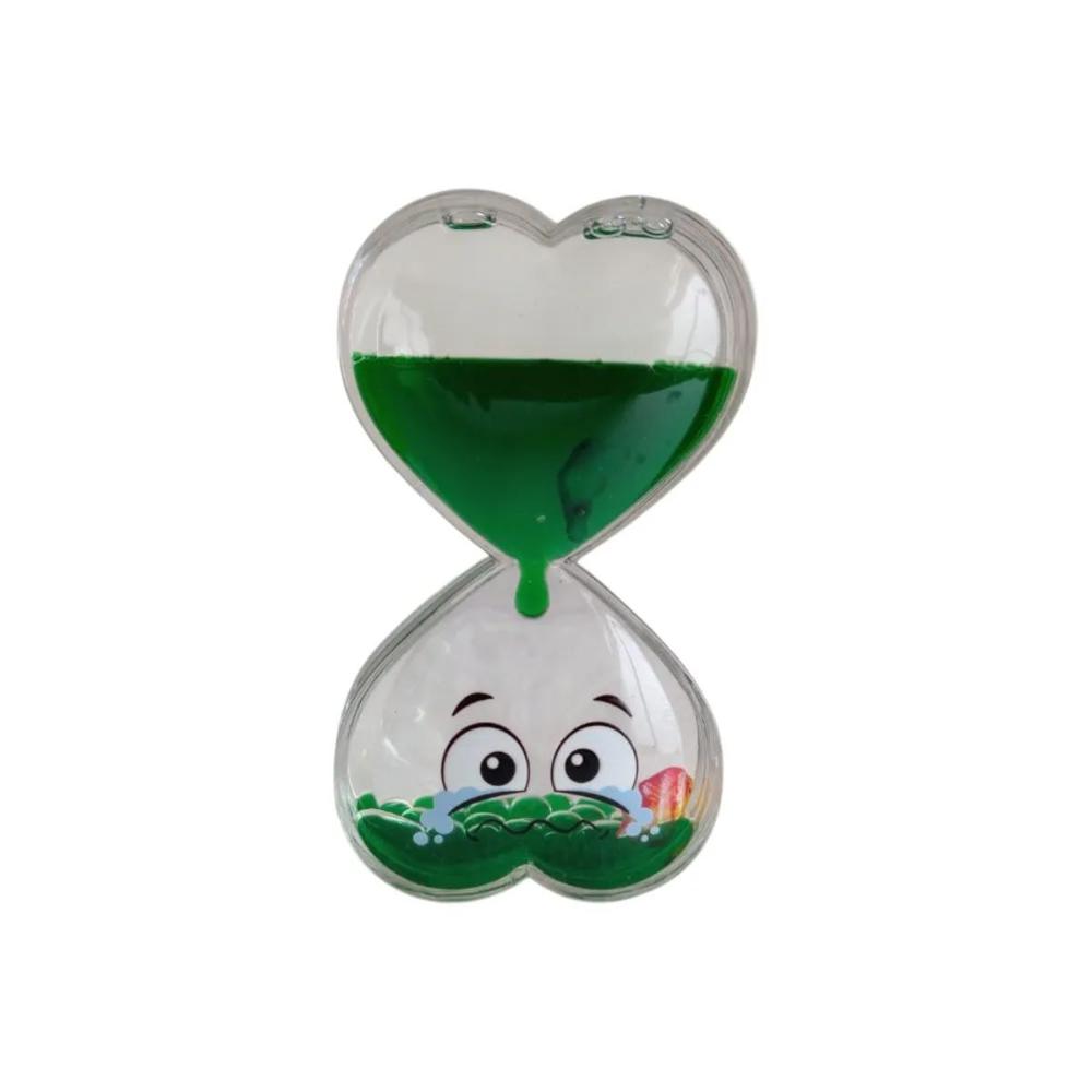 Botella de Calma Antiestrés en Forma de Corazón Color Verde