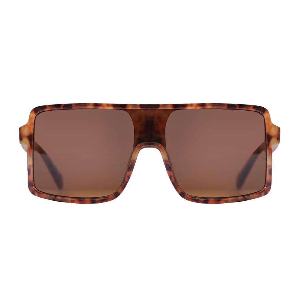 Lentes de Sol cuadrados grandes lunas marrones modelo - Gold Gradient Campers Blinders