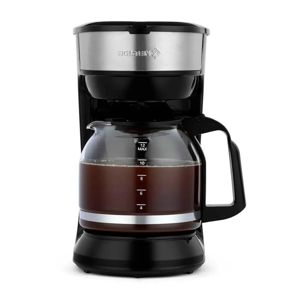Cafetera Holstein HH09101014SS de 12 Tazas con Filtro de Cono Extraíble