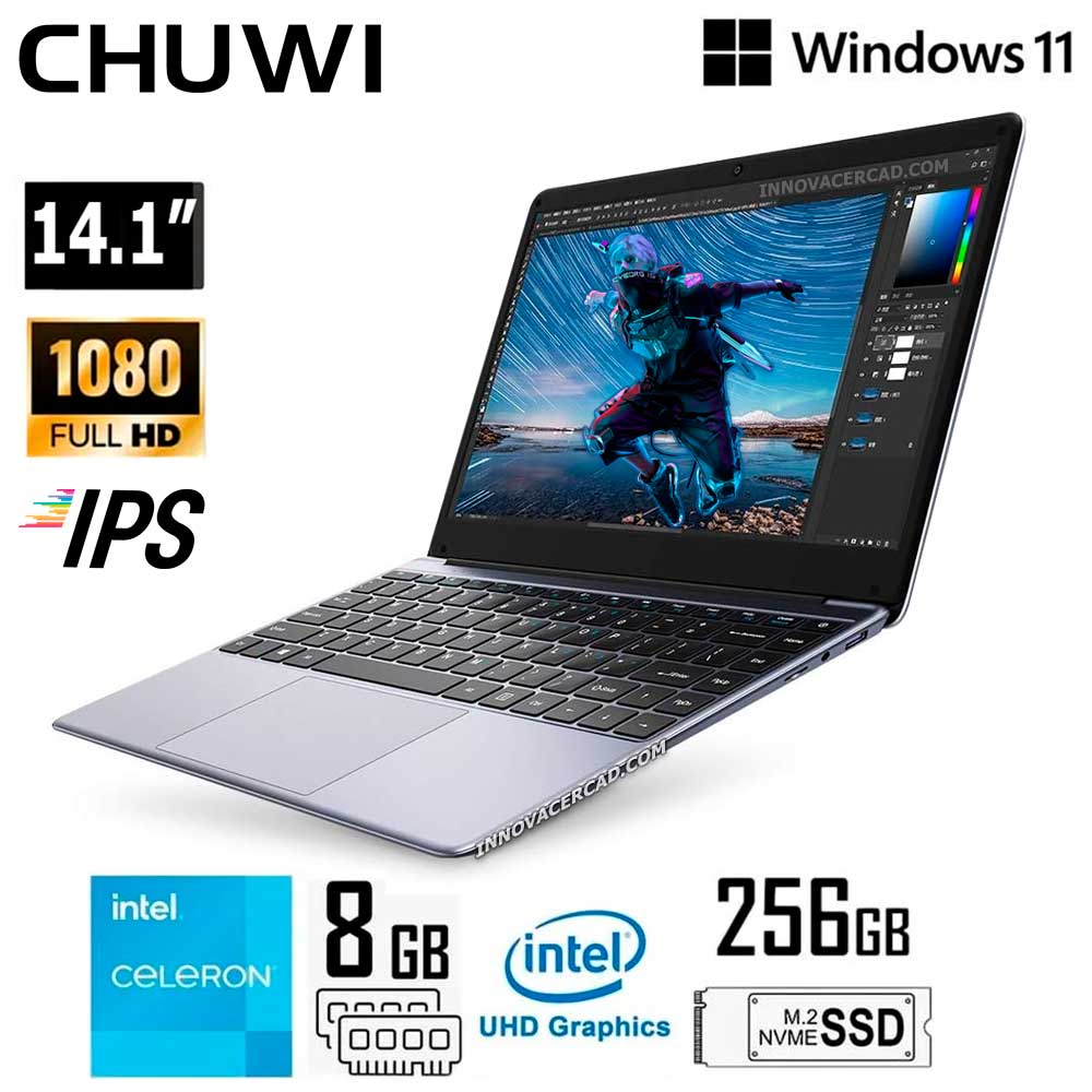Laptop CHUWI HeroBook Pro 14.1 IPS Intel Celeron N4020 8GB RAM 256GB SSD