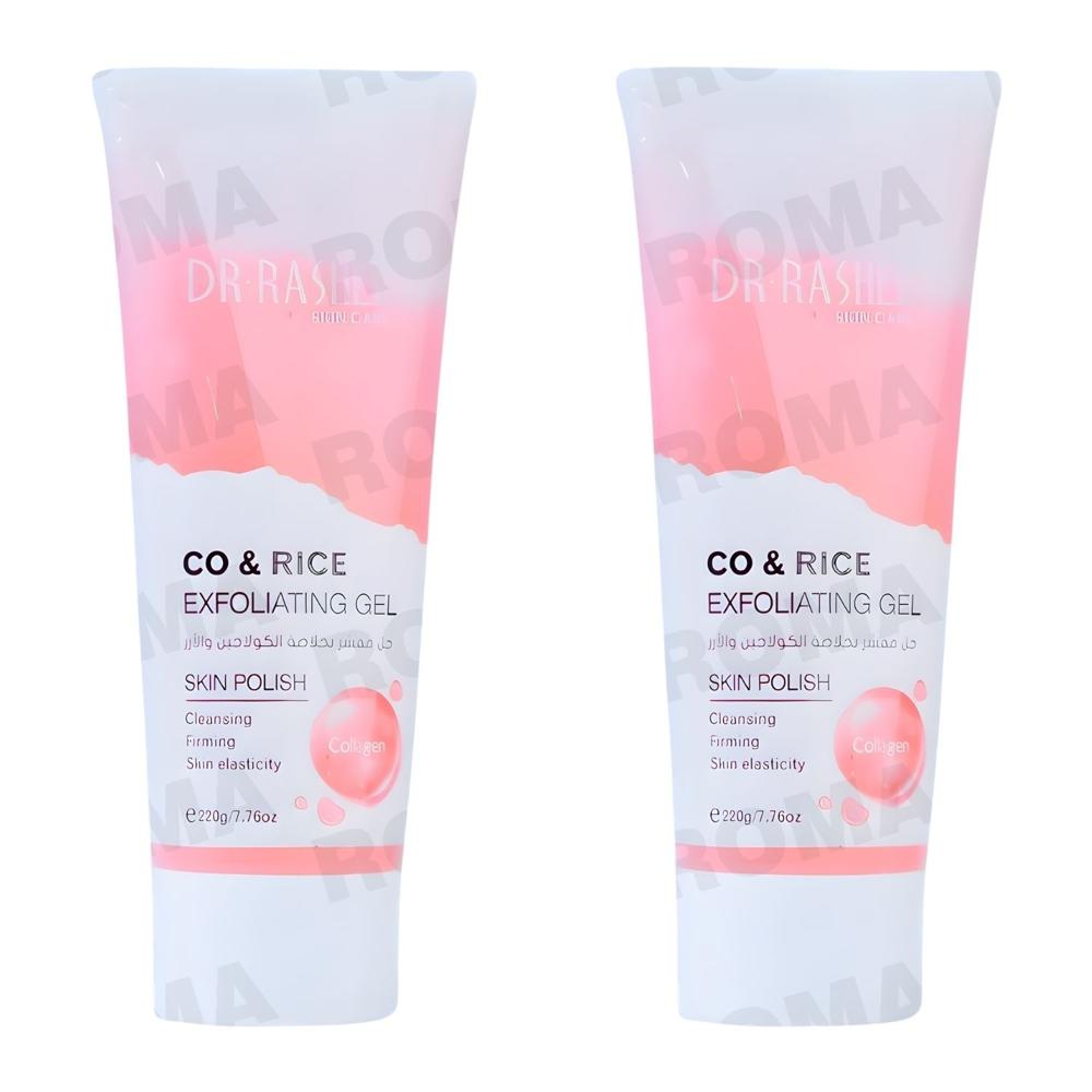 PACK 2 EXFOLIANTE EN GEL COLÁGENO Y ARROZ 220G DR RASHEL