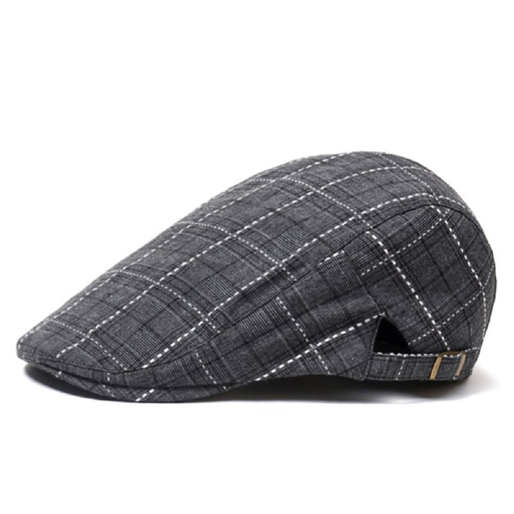 Boina Gorro Kast.pe Cuadros Correa Regulable Gris