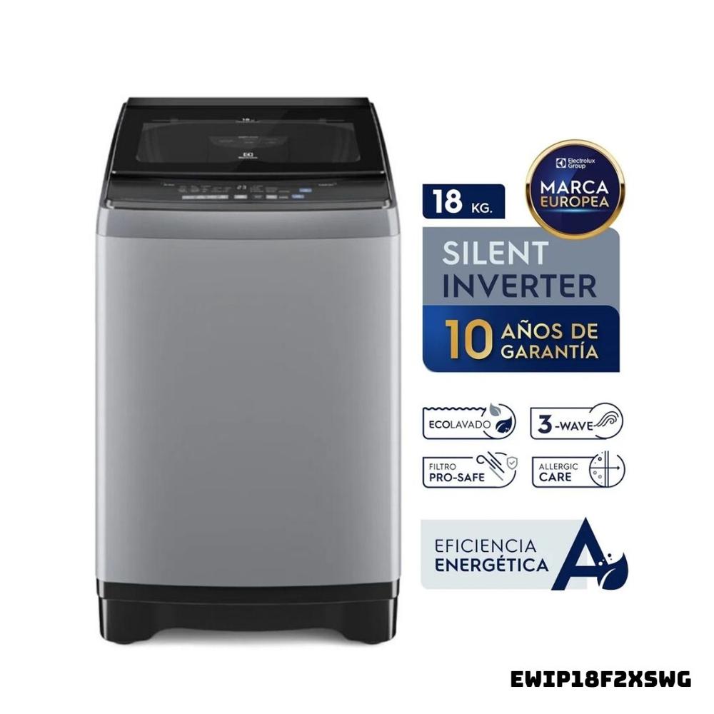 LAVADORA ELECTROLUX TECNOLOGIA INVERTER 18KG CARGA SUPERIOR GRIS - EWIP18F2XSWG