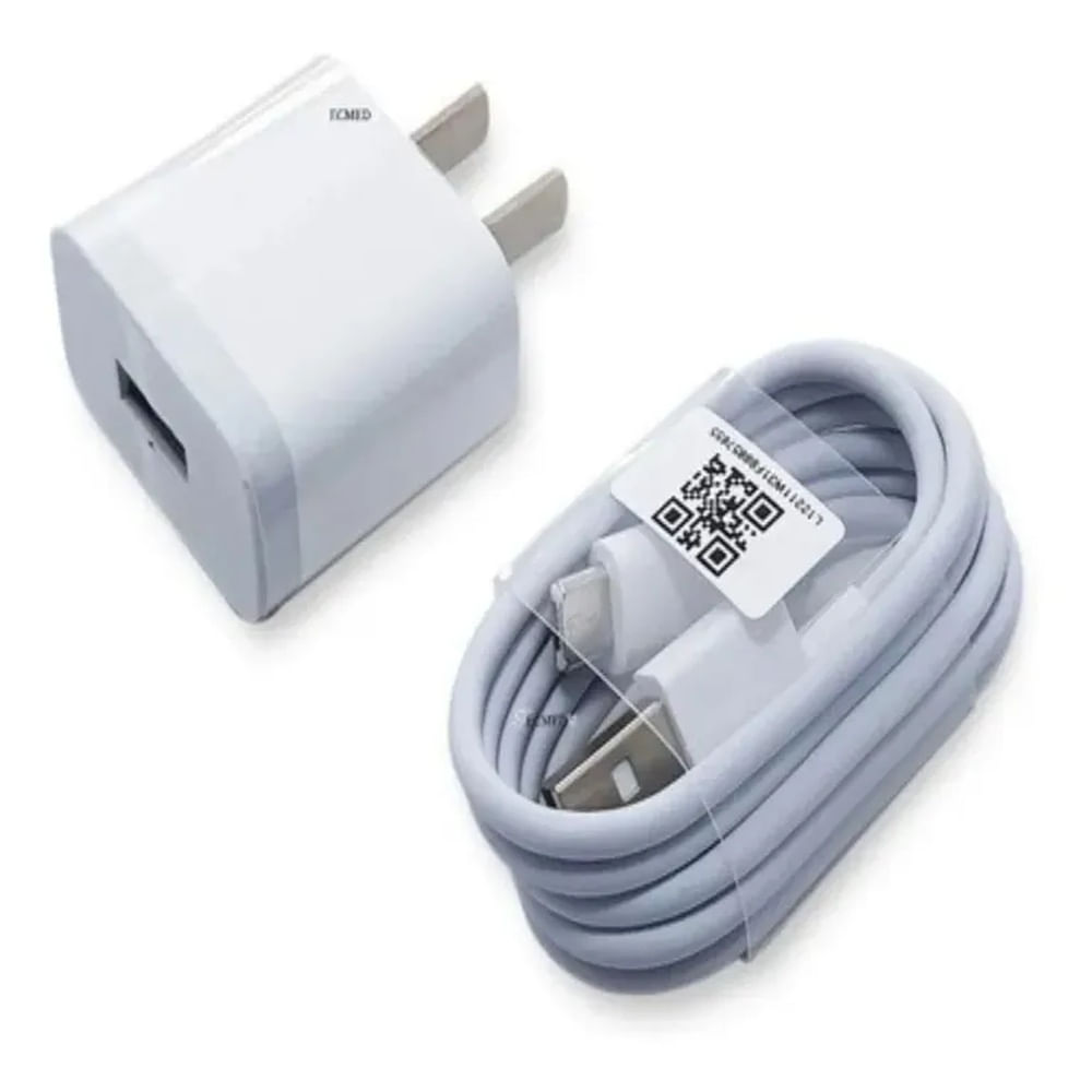 Cargador celular carga rápida con cable tipo C 18w