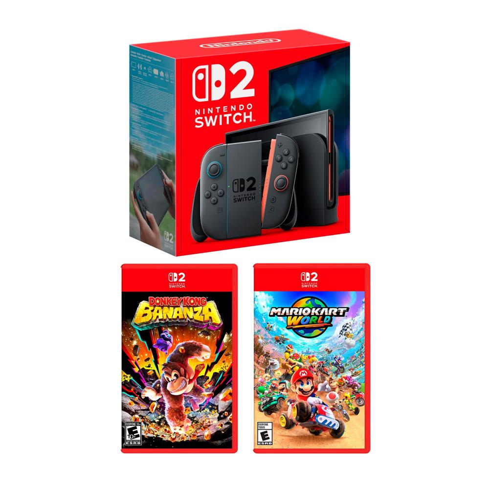 Consola Nintendo Switch 2 + Mario Kart World  + Donkey Kong Bananza