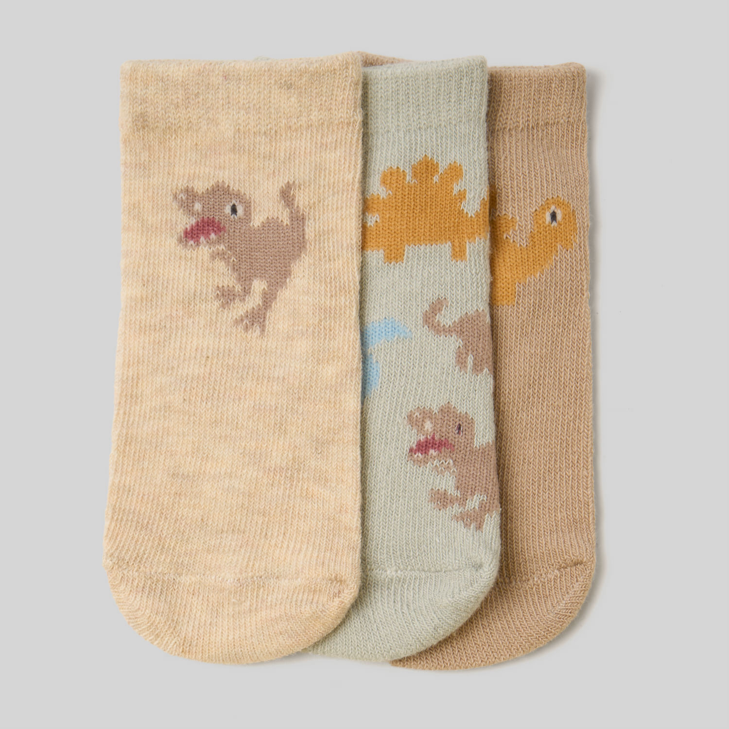 Medias Para Bebe Recien Nacido Baby Circus Pack X3 Dino T0