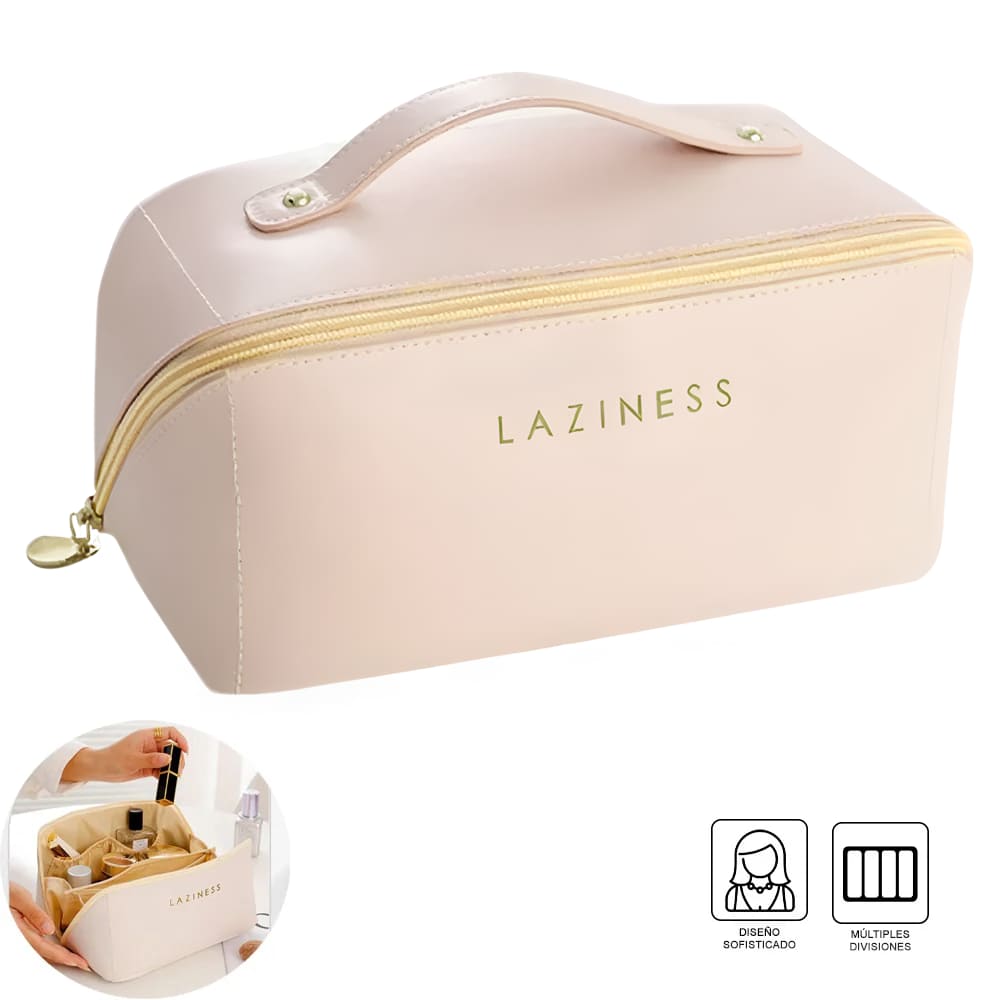 Neceser Estuche De Cosméticos PU Con Asa Buckingham MDA290025 Beige