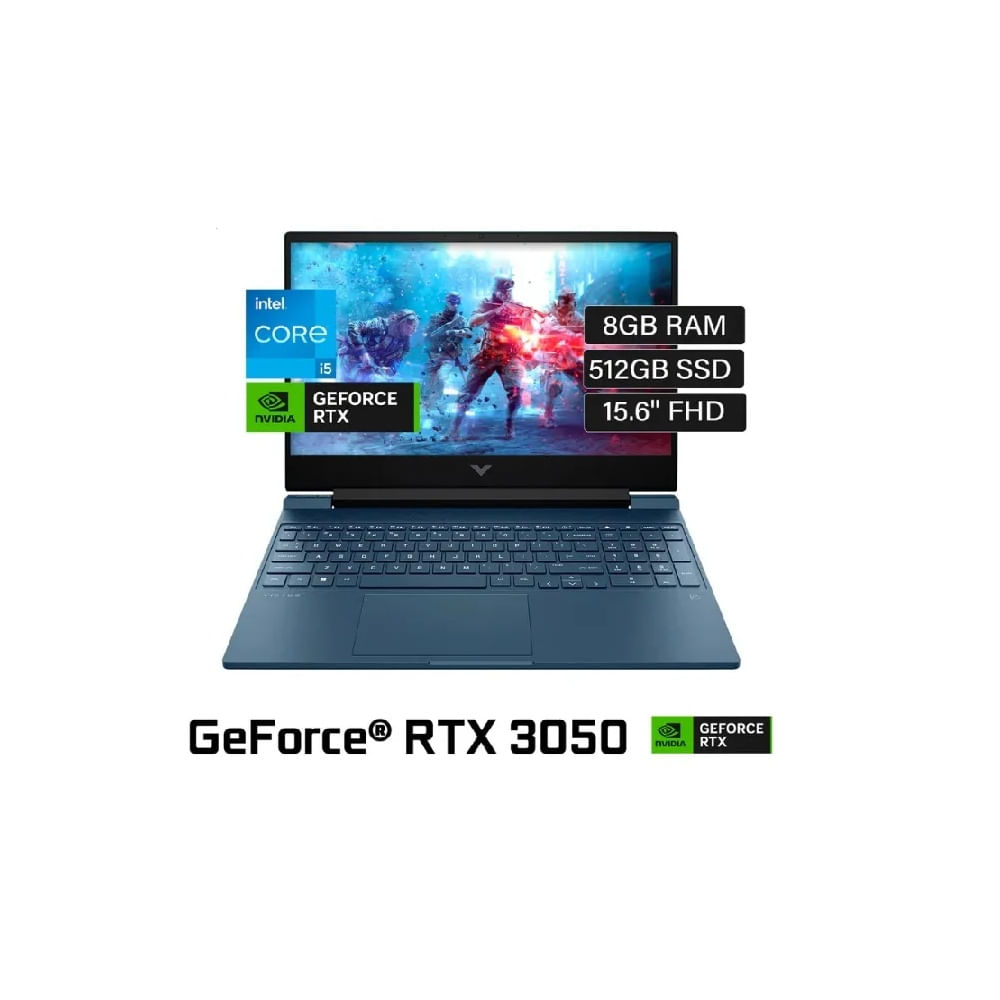 HP GAMING VICTUS 15-FA0021LA INTEL COREI5-12450H 8GB 512GB SSS 4GB RTX 3050 15.6 FHD 144HZ WIN 11