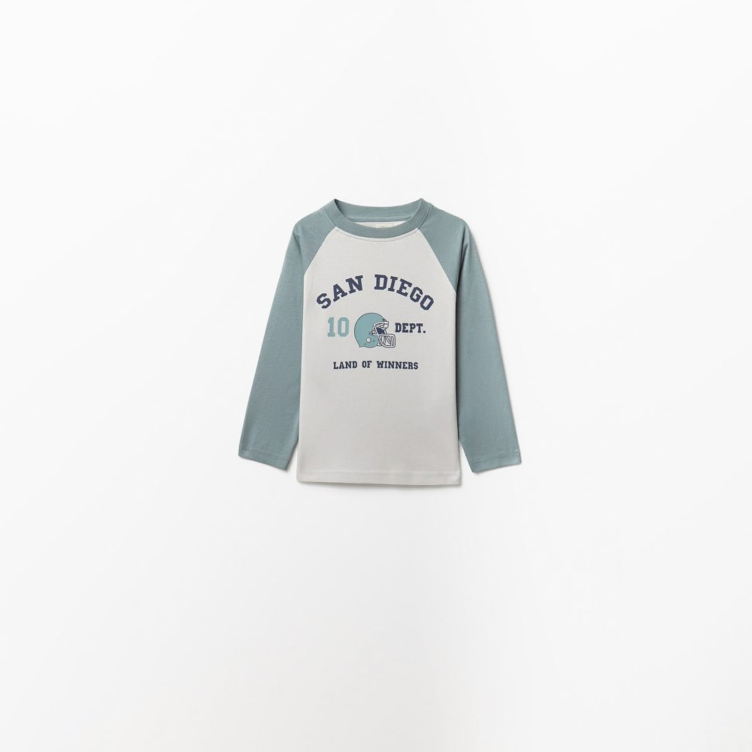 Polo Niño Sfera Manga Ranglan Petroleo Verde Pistacho